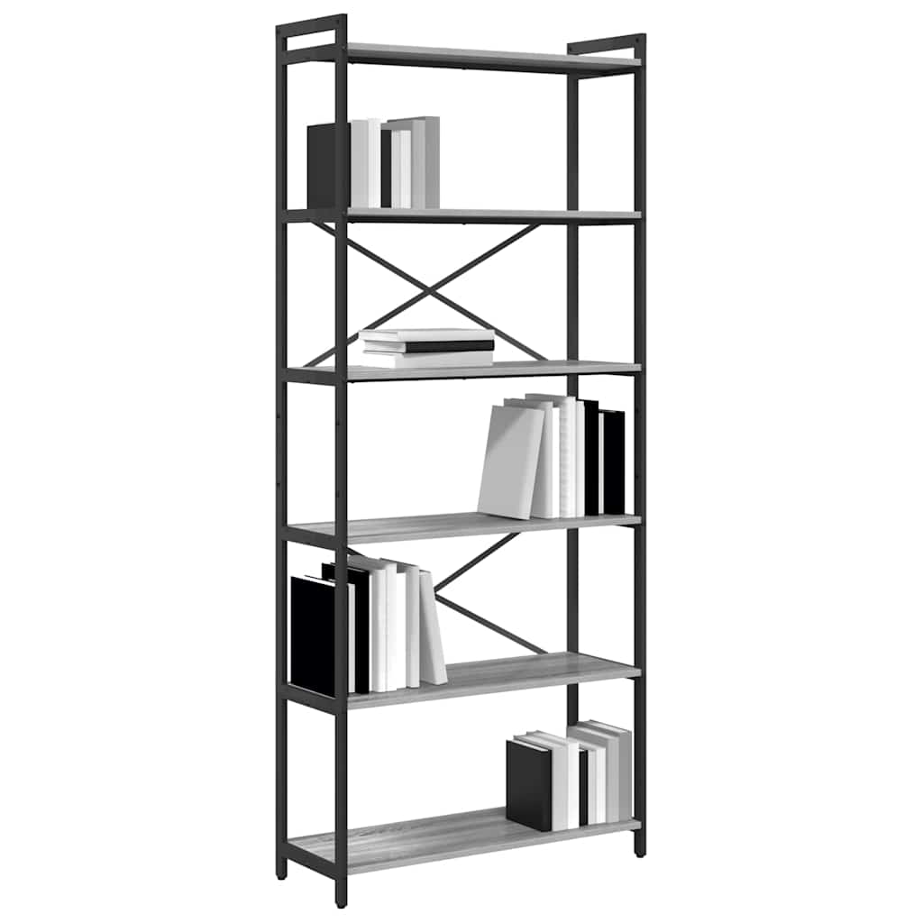 Boekenkast Grijs sonoma 80 x 30 x 188 cm Bewerkt hout