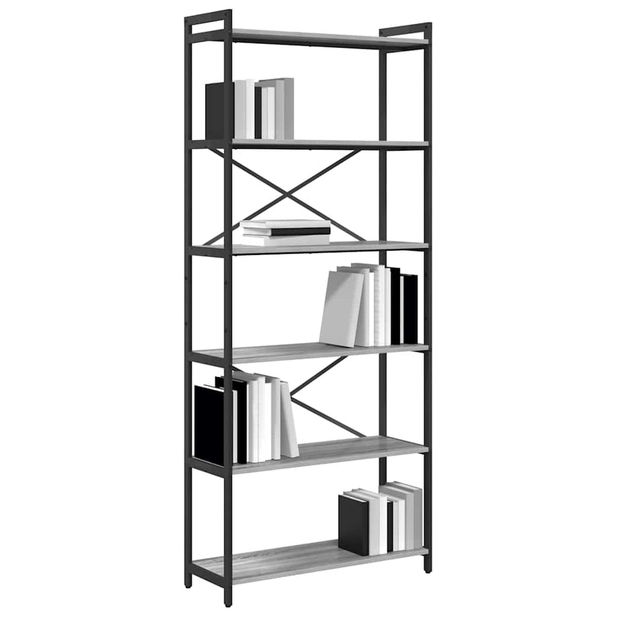 Boekenkast Grijs sonoma 80 x 30 x 188 cm Bewerkt hout