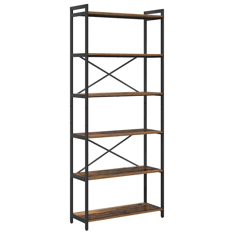 Boekenkast Oud hout 80 x 30 x 188 cm Bewerkt hout