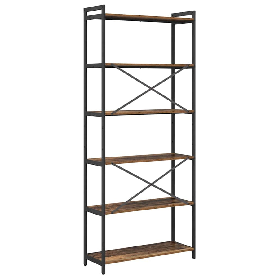 Boekenkast Oud hout 80 x 30 x 188 cm Bewerkt hout