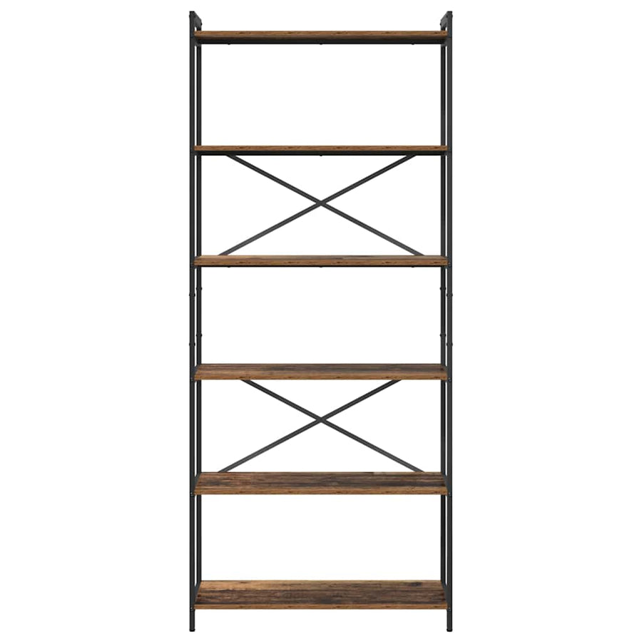 Boekenkast Oud hout 80 x 30 x 188 cm Bewerkt hout