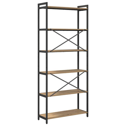 Boekenkast artisanaal eikenkleurig 80 x 30 x 188 cm