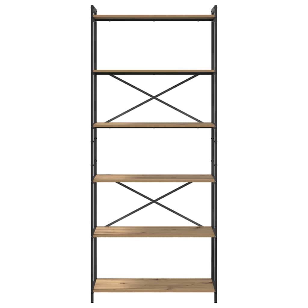 Boekenkast artisanaal eikenkleurig 80 x 30 x 188 cm