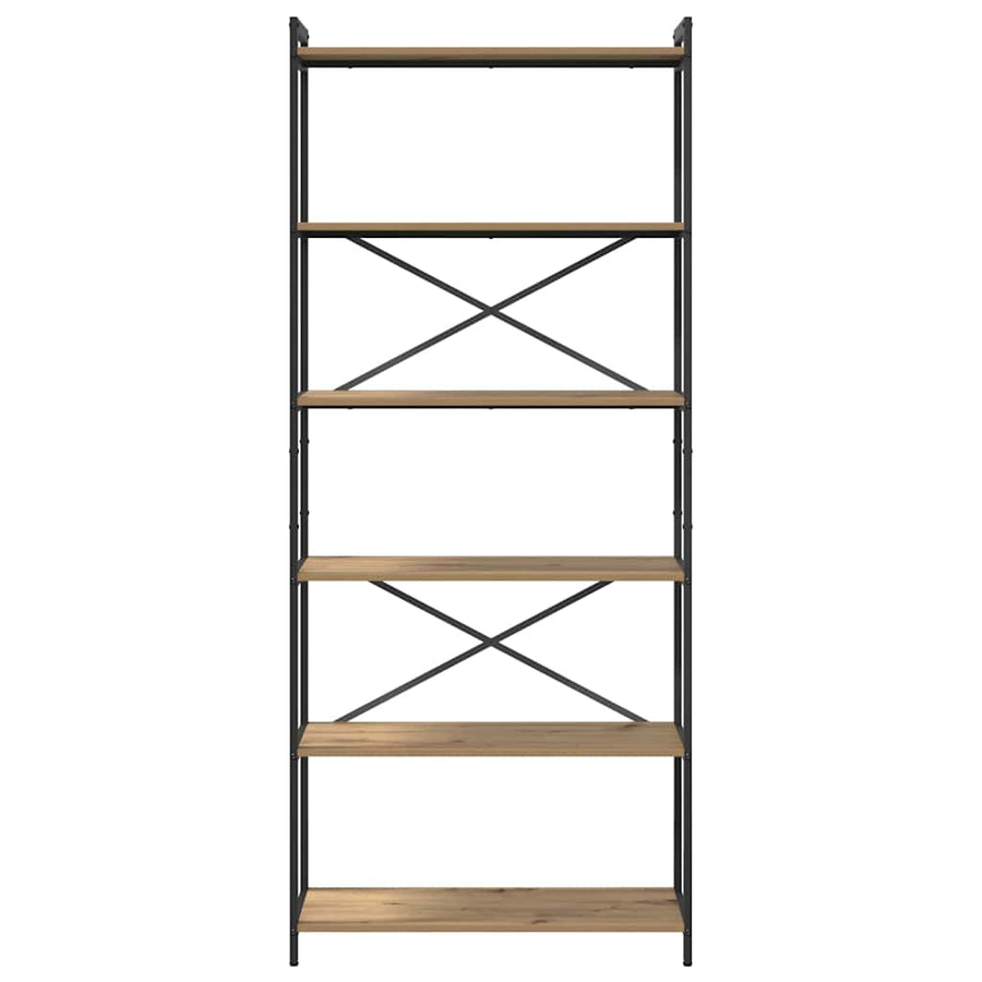 Boekenkast artisanaal eikenkleurig 80 x 30 x 188 cm