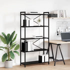 Bookcase Black Oak 80 x 30 x 155 cm Engineered Wood