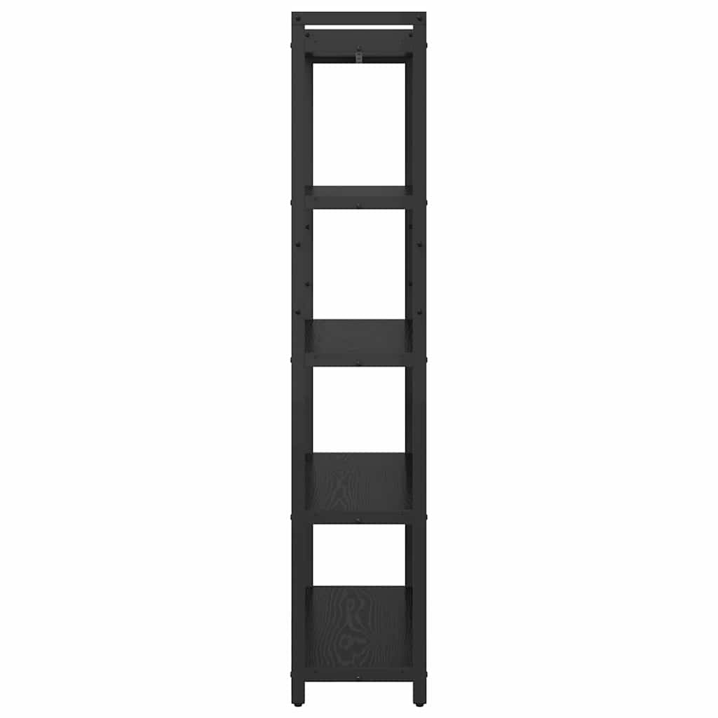 Boekenkast Zwart eiken 80 x 30 x 153 cm Bewerkt hout