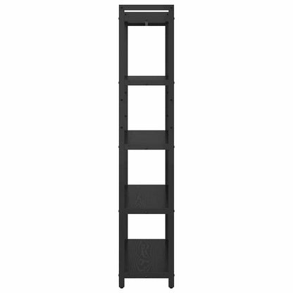 Boekenkast Zwart eiken 80 x 30 x 153 cm Bewerkt hout