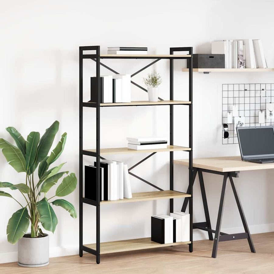 Boekenkast Sonoma eiken 80 x 30 x 153 cm Bewerkt hout