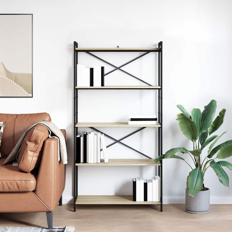 Boekenkast Sonoma eiken 80 x 30 x 153 cm Bewerkt hout