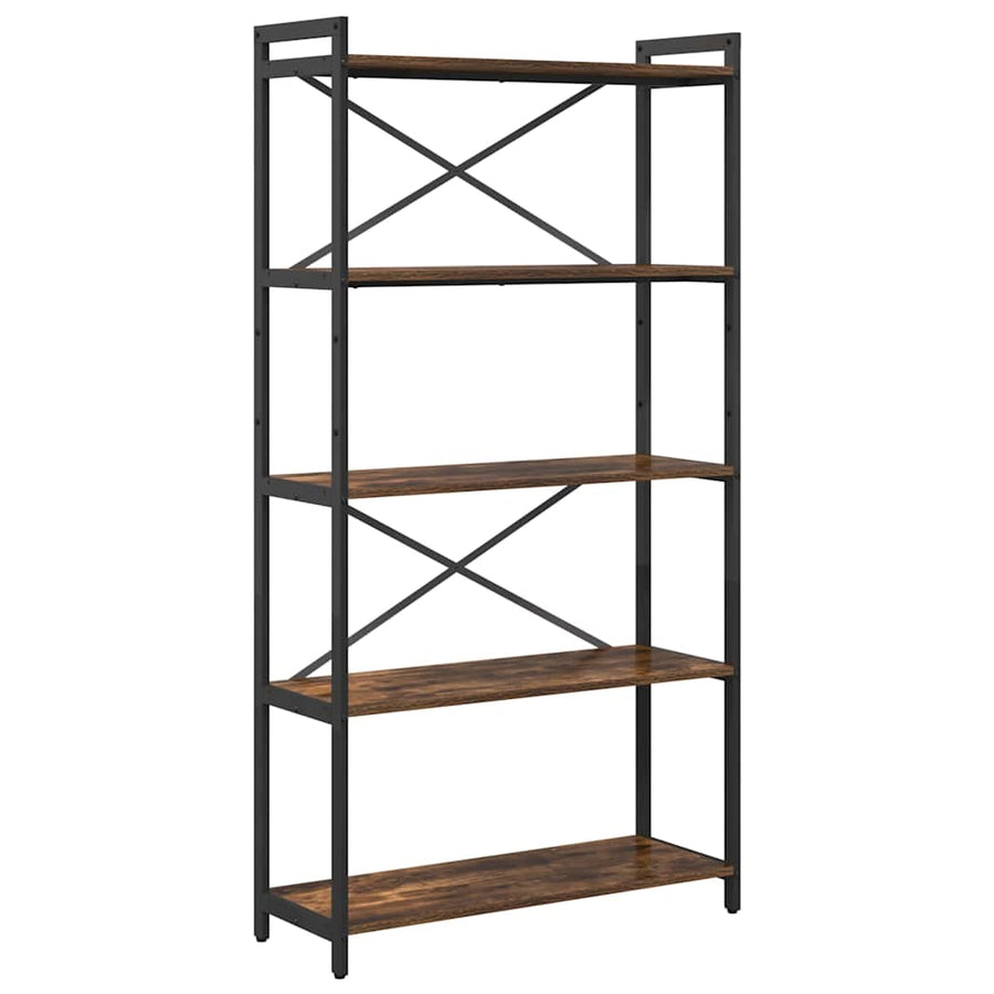Boekenkast Gerookt eiken 80 x 30 x 153 cm Bewerkt hout