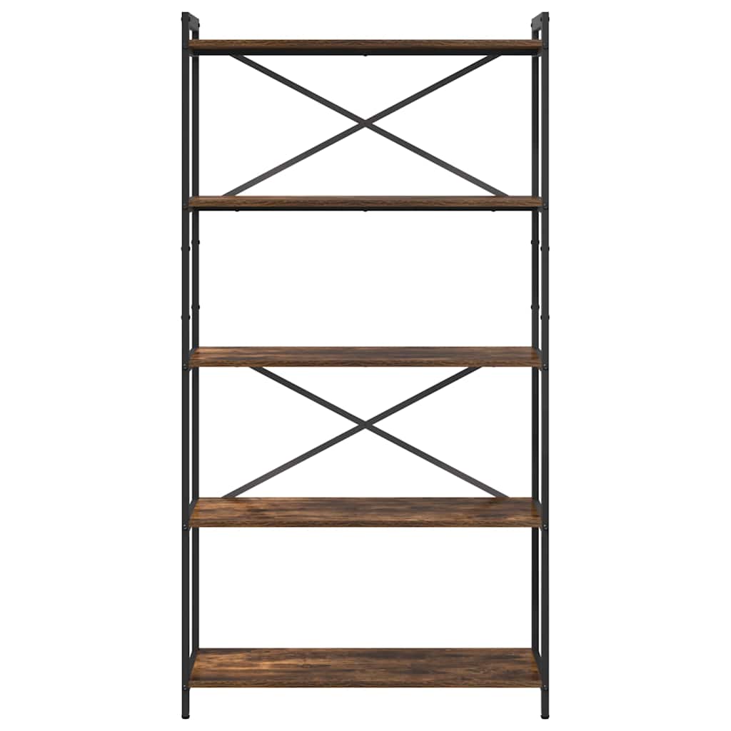 Boekenkast Gerookt eiken 80 x 30 x 153 cm Bewerkt hout