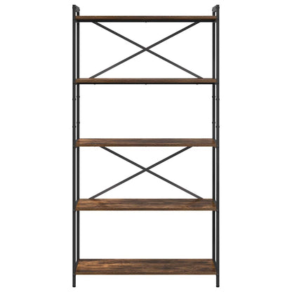 Boekenkast Gerookt eiken 80 x 30 x 153 cm Bewerkt hout