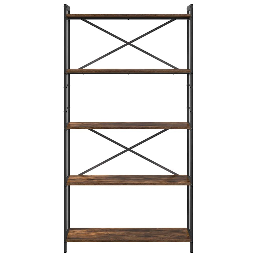 Boekenkast Gerookt eiken 80 x 30 x 153 cm Bewerkt hout