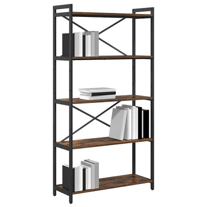 Boekenkast Gerookt eiken 80 x 30 x 153 cm Bewerkt hout