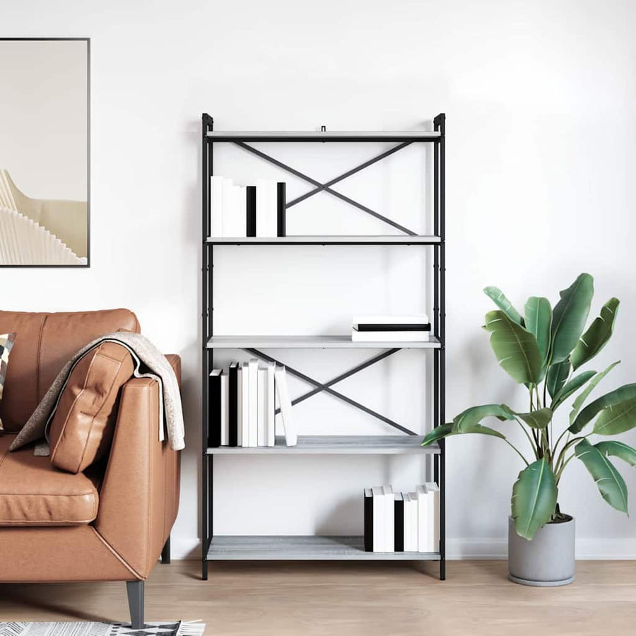 Boekenkast Grijs sonoma 80 x 30 x 153 cm Bewerkt hout