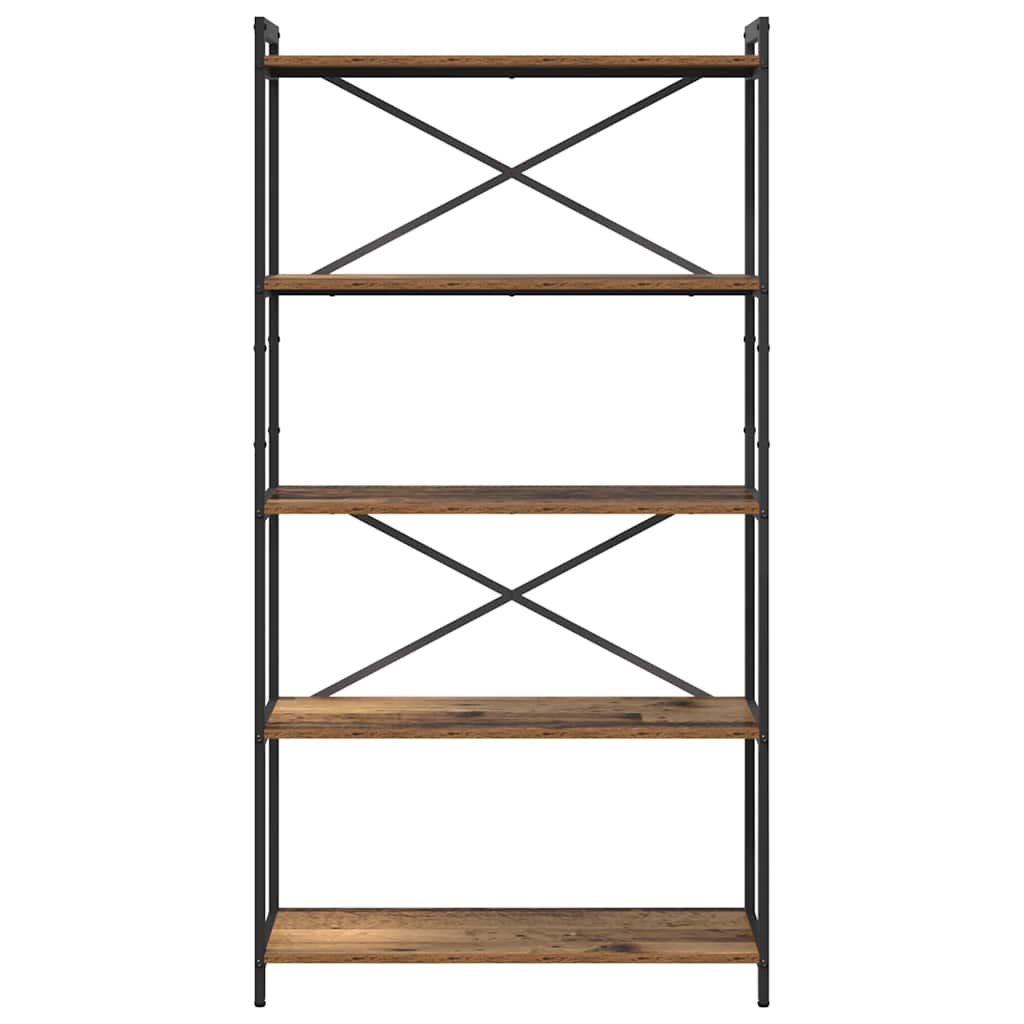 Boekenkast Oud hout 80 x 30 x 153 cm Hout en staal