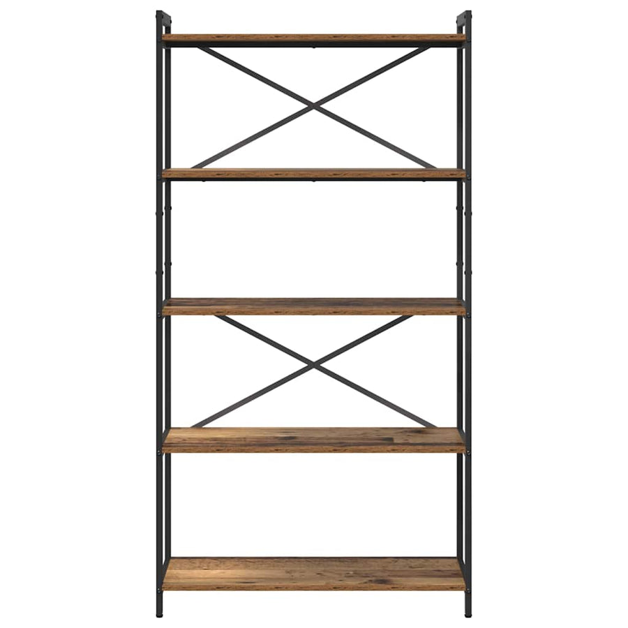 Boekenkast Oud hout 80 x 30 x 153 cm Hout en staal
