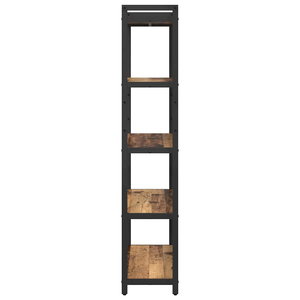 Boekenkast Oud hout 80 x 30 x 153 cm Hout en staal