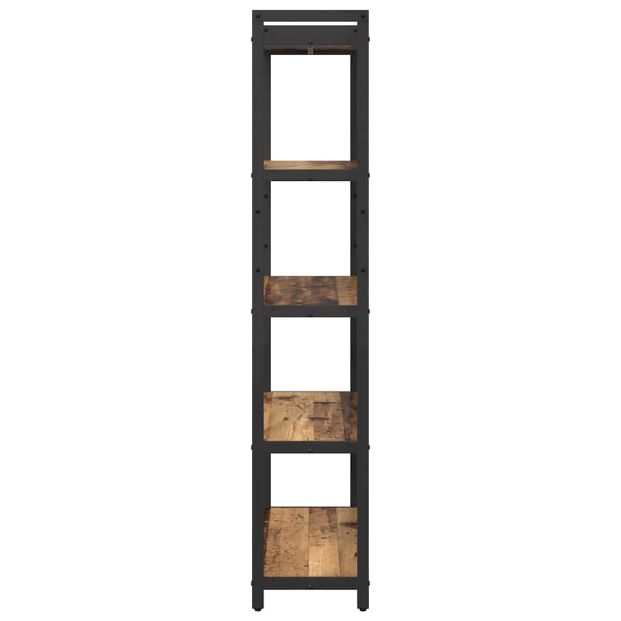 Boekenkast Oud hout 80 x 30 x 153 cm Hout en staal