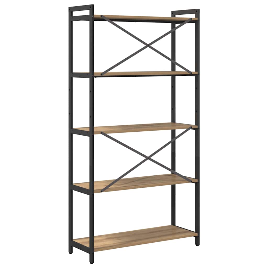 Boekenkast artisanaal eikenkleurig 80 x 30 x 153 cm