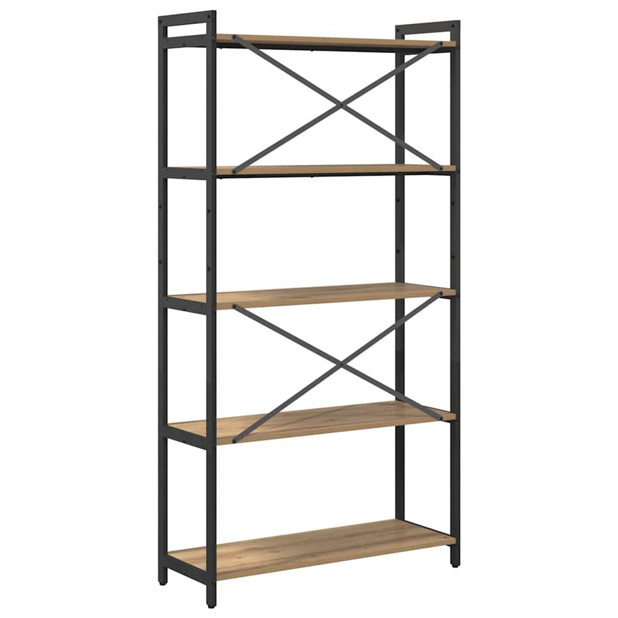 Boekenkast artisanaal eikenkleurig 80 x 30 x 153 cm