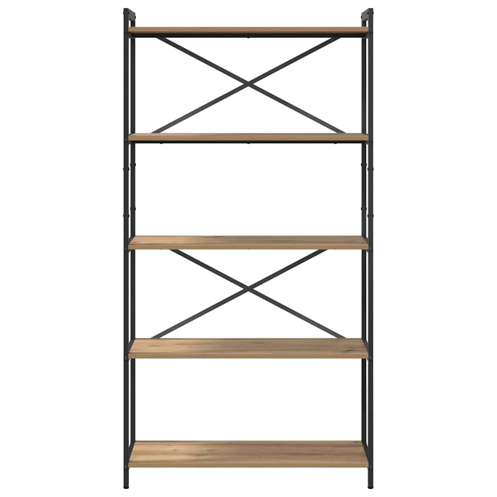 Boekenkast artisanaal eikenkleurig 80 x 30 x 153 cm