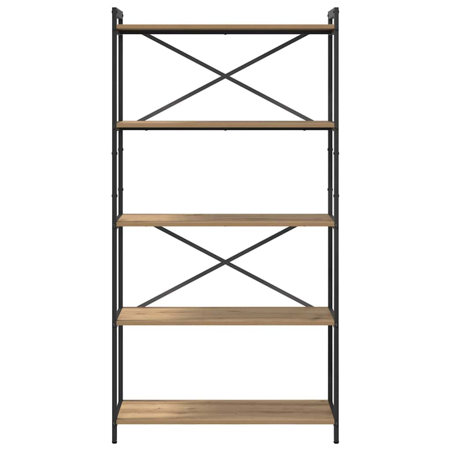 Boekenkast artisanaal eikenkleurig 80 x 30 x 153 cm