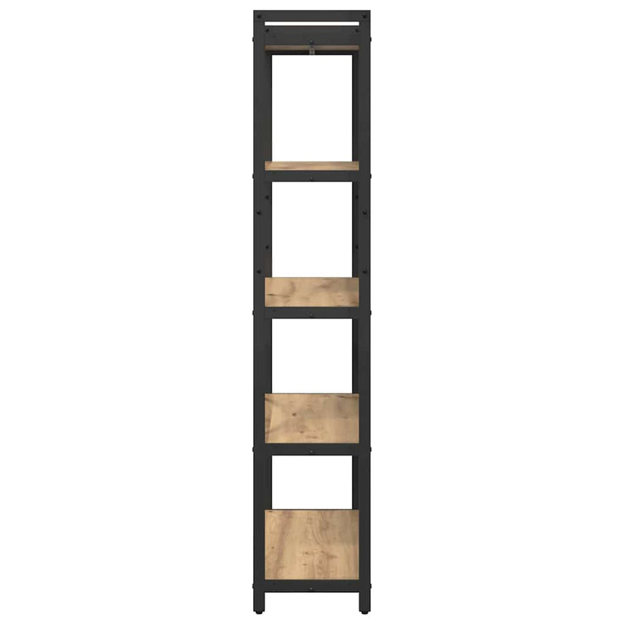 Boekenkast artisanaal eikenkleurig 80 x 30 x 153 cm