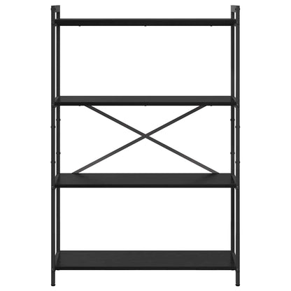 Boekenkast Zwart eiken 80 x 30 x 118 cm Bewerkt hout