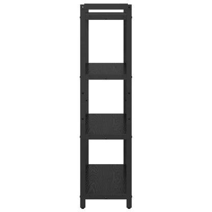 Boekenkast Zwart eiken 80 x 30 x 118 cm Bewerkt hout