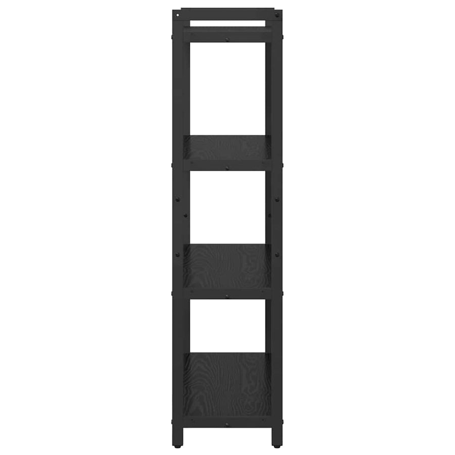Boekenkast Zwart eiken 80 x 30 x 118 cm Bewerkt hout