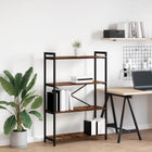 Smoked Oak Bookcase 80 x 30 x 120 cm Engineered Wood