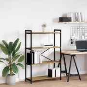 Boekenkast 80x30x118 cm bewerkt hout eiken