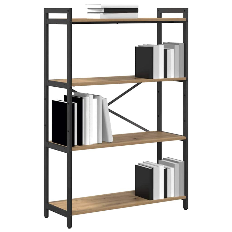 Boekenkast artisanaal eikenkleurig 80 x 30 x 118 cm