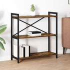 Bookcase Smoked oak 80 x 30 x 85 cm Engineered wood