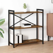 Boekenkast 80x30x83 cm gerookt eiken spaanplaat