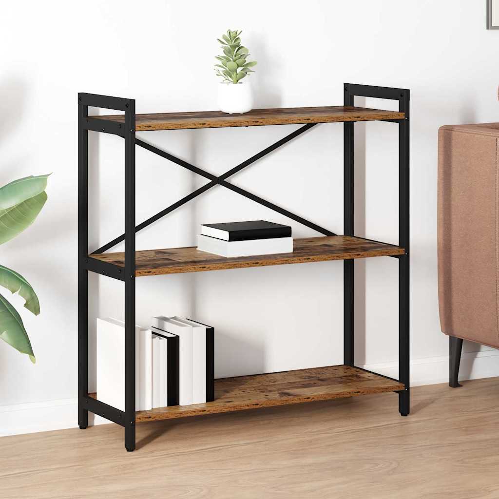 Boekenkast Oud hout 80 x 30 x 83 cm Bewerkt hout