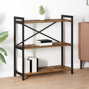 Boekenkast 80x30x83 cm bewerkt hout industrieel