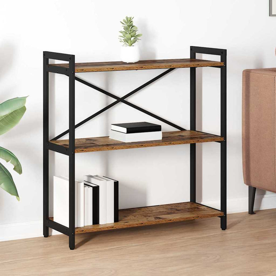 Boekenkast Oud hout 80 x 30 x 83 cm Bewerkt hout