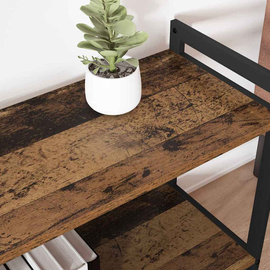 Boekenkast Oud hout 80 x 30 x 83 cm Bewerkt hout