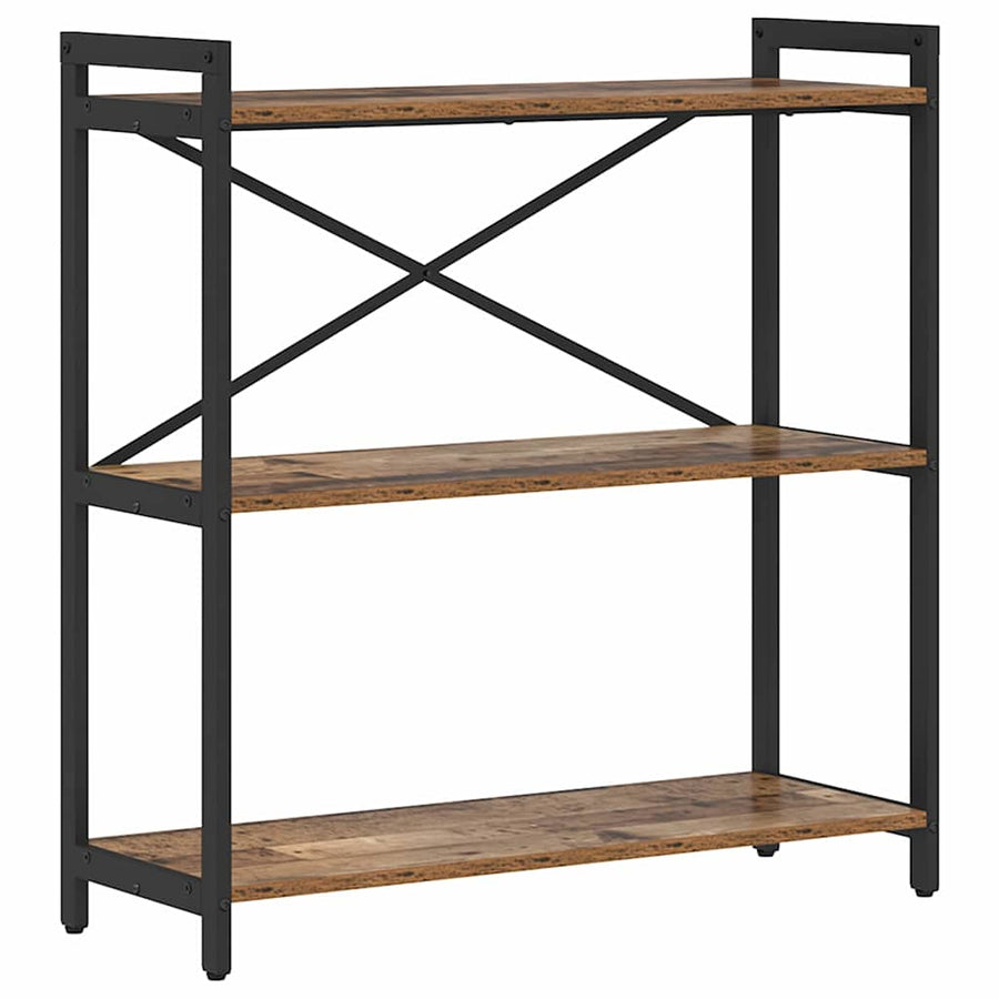Boekenkast Oud hout 80 x 30 x 83 cm Bewerkt hout