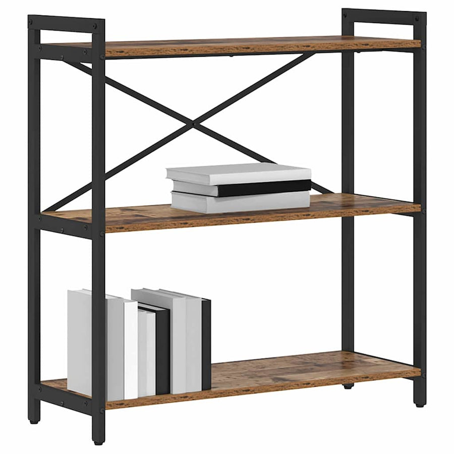 Boekenkast Oud hout 80 x 30 x 83 cm Bewerkt hout
