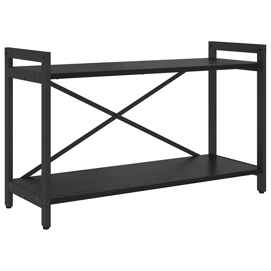 Boekenkast Zwart eiken 80 x 30 x 48.5 cm Bewerkt hout