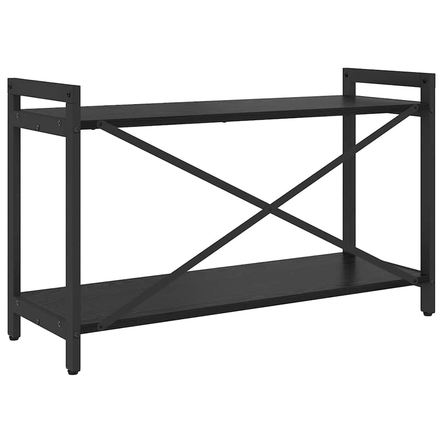 Boekenkast Zwart eiken 80 x 30 x 48.5 cm Bewerkt hout