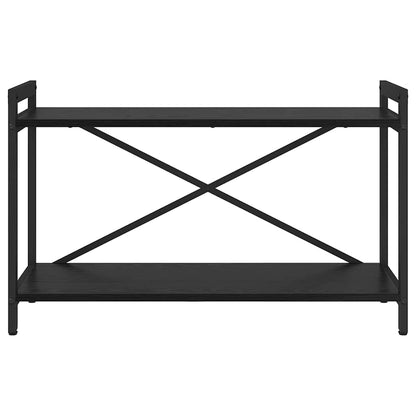 Boekenkast Zwart eiken 80 x 30 x 48.5 cm Bewerkt hout