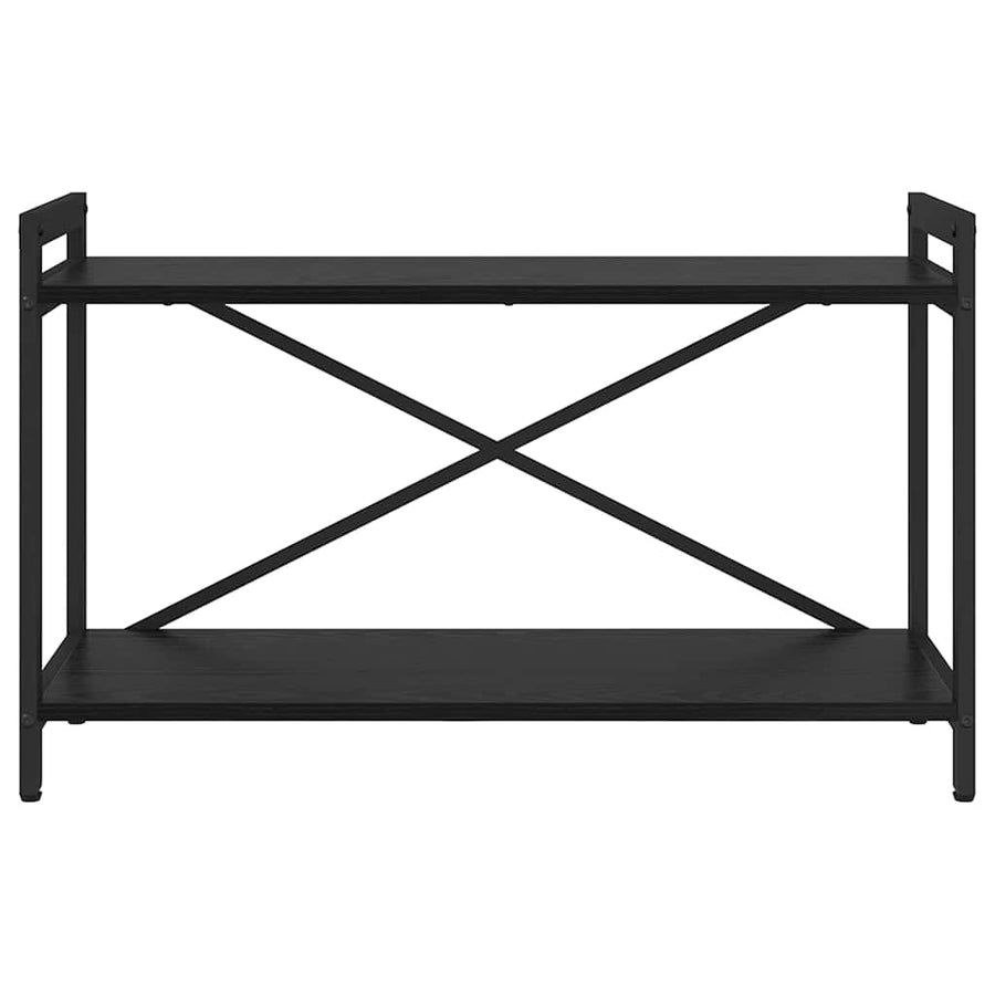 Boekenkast Zwart eiken 80 x 30 x 48.5 cm Bewerkt hout