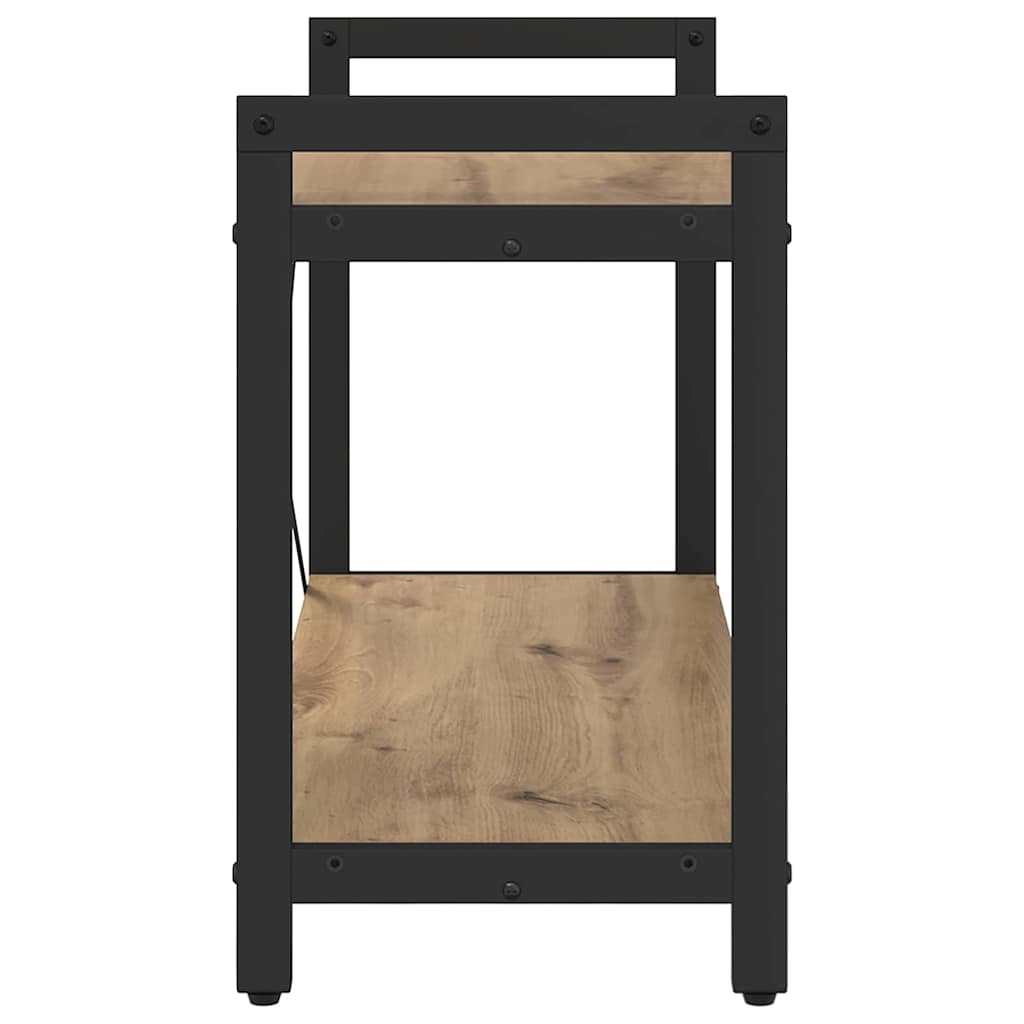 Boekenkast artisanaal eikenkleurig 80 x 30 x 48.5 cm