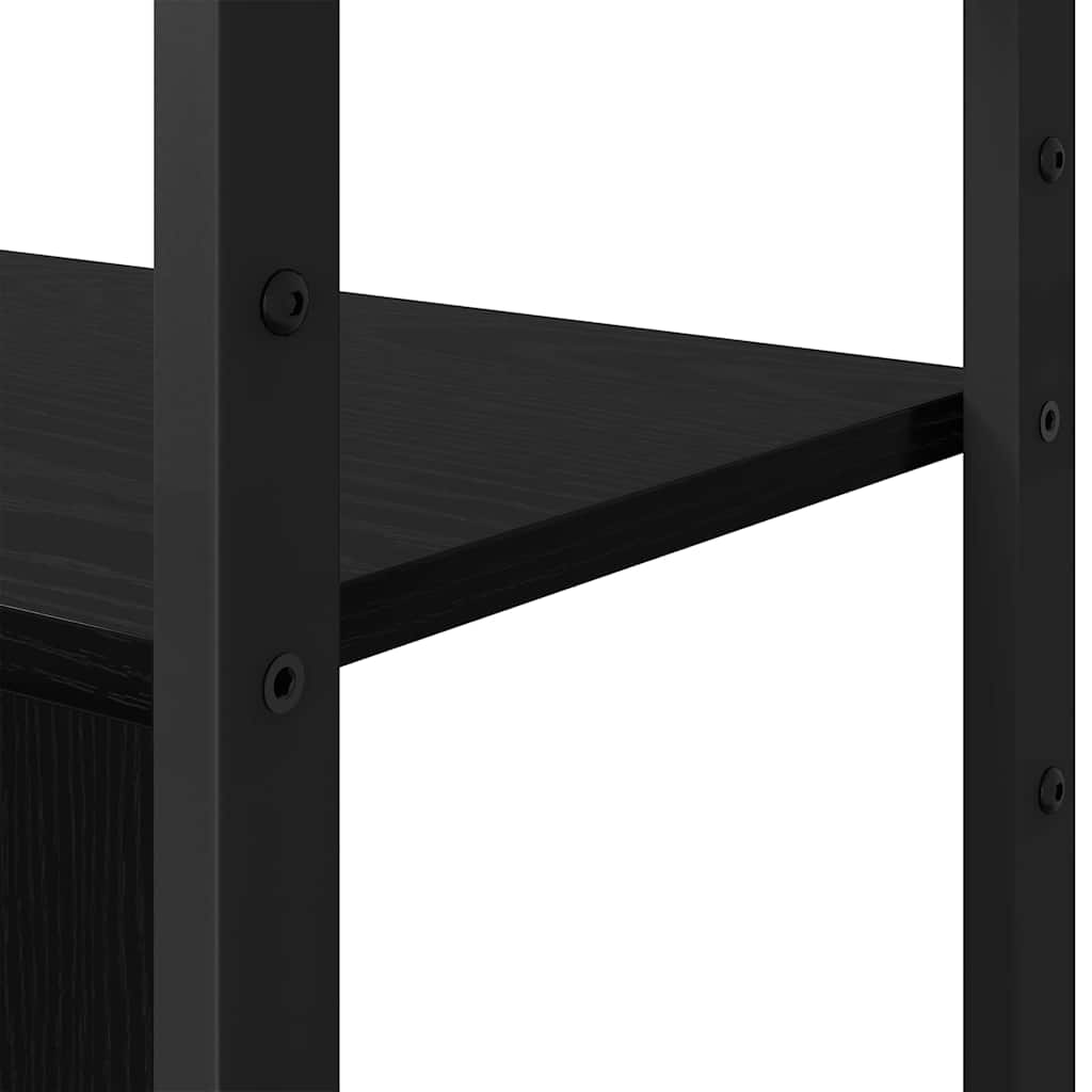 Boekenkast Zwart eiken 80 x 30 x 155,5 cm Bewerkt hout