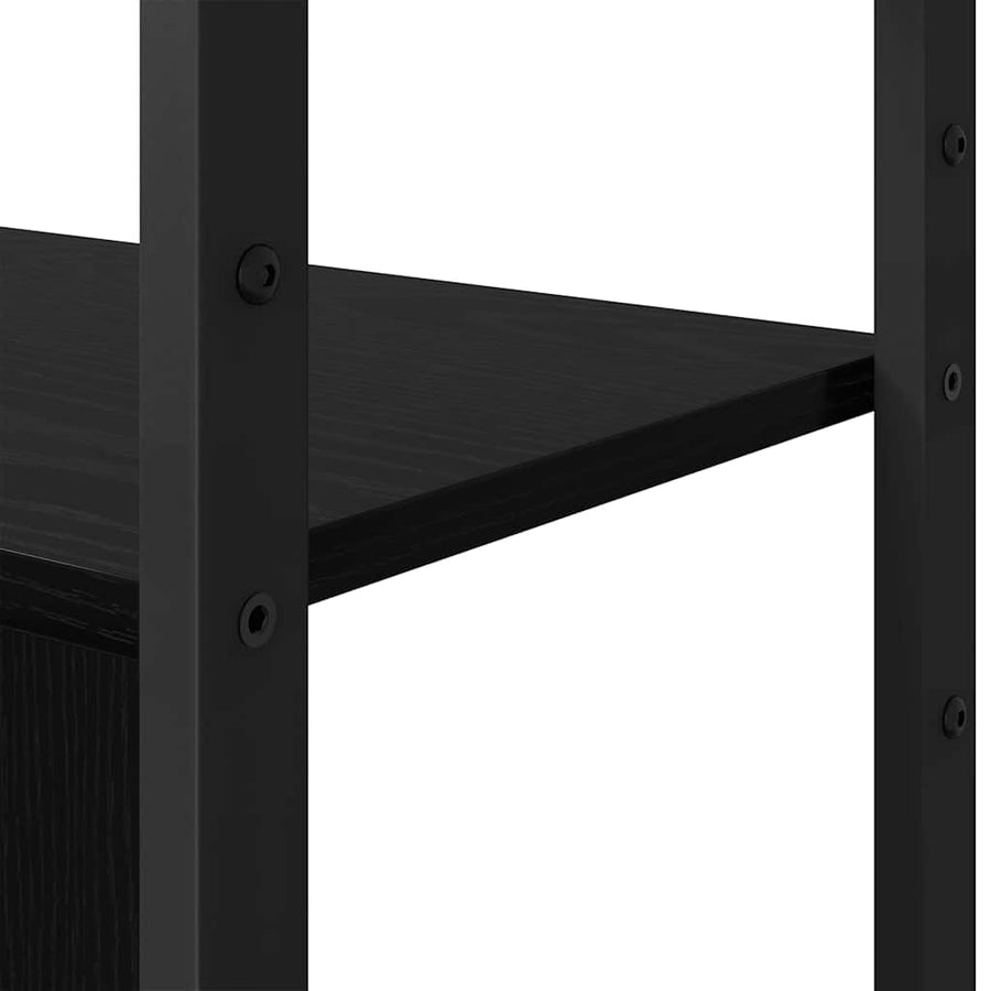 Boekenkast Zwart eiken 80 x 30 x 155,5 cm Bewerkt hout