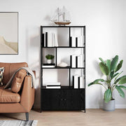 Boekenkast 80x30x155,5 cm zwart eiken bewerkt hout